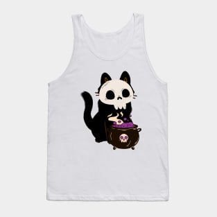 Black Cat Halloween Tank Top